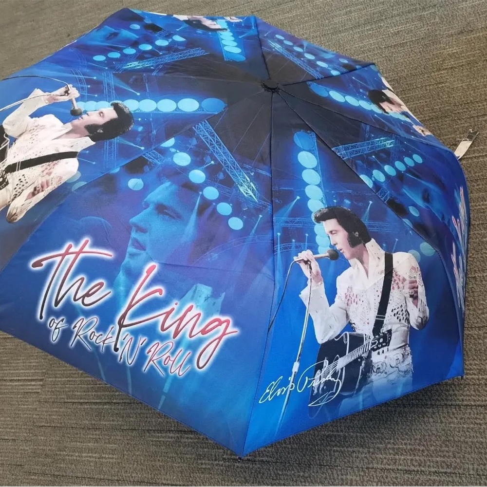Elvis Presley blue umbrella The king of rock and roll